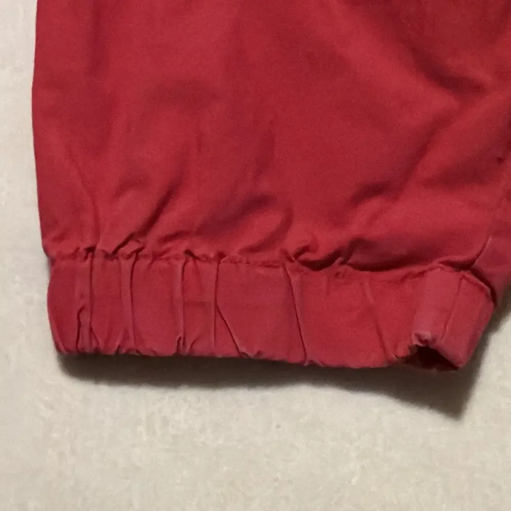 VTG Tommy Hilfiger Mens Red Harrington Sailing Coat Sz L Full Zip Logo Pockets